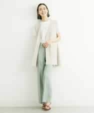 FMLGS27230 MICHEL KLEIN(ミッシェルクラン) [セットアップ対応／メディア着用]アイアスストレッチワイドパンツ カーキ