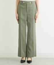 FMLGS27230 MICHEL KLEIN(ミッシェルクラン) [セットアップ対応／メディア着用]アイアスストレッチワイドパンツ カーキ