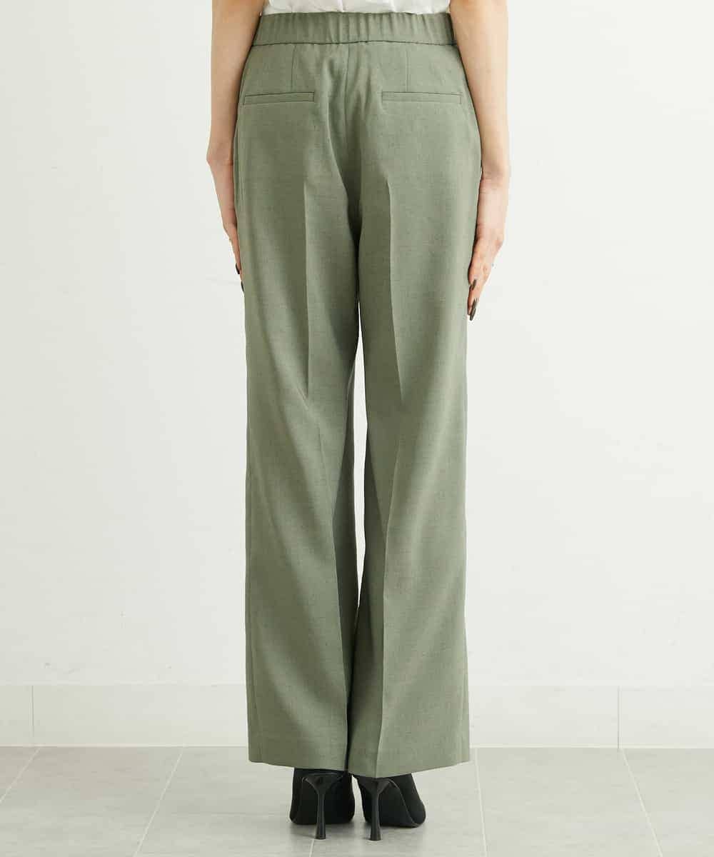 FMLGS27230 MICHEL KLEIN(ミッシェルクラン) [セットアップ対応／メディア着用]アイアスストレッチワイドパンツ カーキ