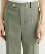 FMLGS27230 MICHEL KLEIN(ミッシェルクラン) [セットアップ対応／メディア着用]アイアスストレッチワイドパンツ カーキ