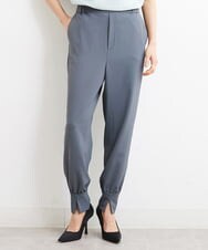 FMLGS40210 MICHEL KLEIN(ミッシェルクラン) ストレッチスリットジョガーパンツ ダークグレー(93)