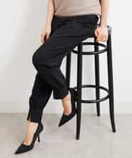 FMLGS40210 MICHEL KLEIN(ミッシェルクラン) ストレッチスリットジョガーパンツ ブラック(94)
