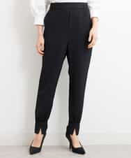 FMLGS40210 MICHEL KLEIN(ミッシェルクラン) ストレッチスリットジョガーパンツ ブラック(94)