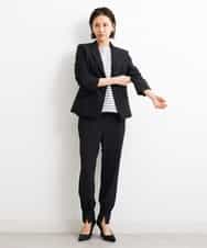 FMLGS40210 MICHEL KLEIN(ミッシェルクラン) ストレッチスリットジョガーパンツ ブラック(94)