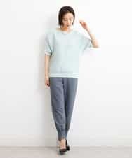FMLGS40210 MICHEL KLEIN(ミッシェルクラン) ストレッチスリットジョガーパンツ ブラック(94)