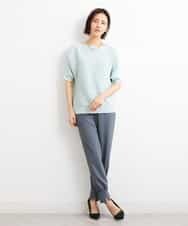FMLGS40210 MICHEL KLEIN(ミッシェルクラン) ストレッチスリットジョガーパンツ ブラック(94)