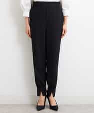 FMLGS40210 MICHEL KLEIN(ミッシェルクラン) ストレッチスリットジョガーパンツ ブラック(94)