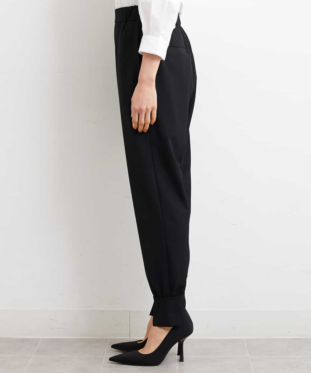 FMLGS40210 MICHEL KLEIN(ミッシェルクラン) ストレッチスリットジョガーパンツ ブラック(94)