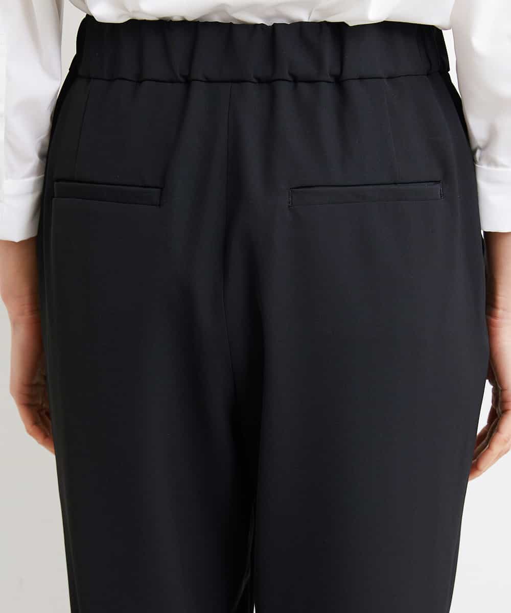 FMLGS40210 MICHEL KLEIN(ミッシェルクラン) ストレッチスリットジョガーパンツ ブラック(94)