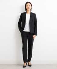FMLGS42230 MICHEL KLEIN(ミッシェルクラン) [PLUS JACKET]バランサーキュラー(R)テーパードパンツ（セットアップ対応） ブラック(94)