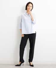 FMLGS42230 MICHEL KLEIN(ミッシェルクラン) [PLUS JACKET]バランサーキュラー(R)テーパードパンツ（セットアップ対応） ブラック(94)