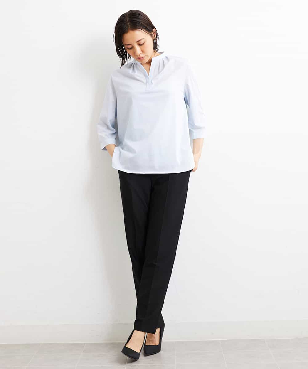 FMLGS42230 MICHEL KLEIN(ミッシェルクラン) [PLUS JACKET]バランサーキュラー(R)テーパードパンツ（セットアップ対応） ブラック(94)