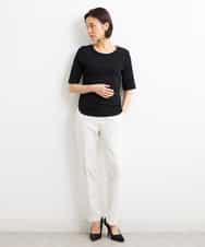 FMLGS42230 MICHEL KLEIN(ミッシェルクラン) [PLUS JACKET]バランサーキュラー(R)テーパードパンツ（セットアップ対応） ブラック(94)