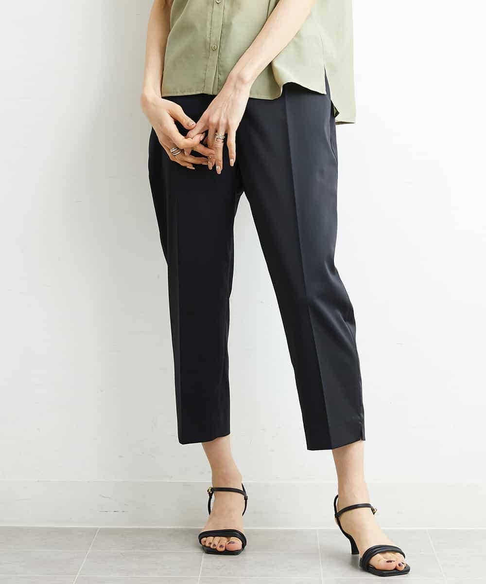 FMLGS46200 MICHEL KLEIN(ミッシェルクラン) サテンストレッチスリットパンツ イエロー(25)