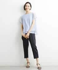 FMLGS46200 MICHEL KLEIN(ミッシェルクラン) サテンストレッチスリットパンツ イエロー(25)