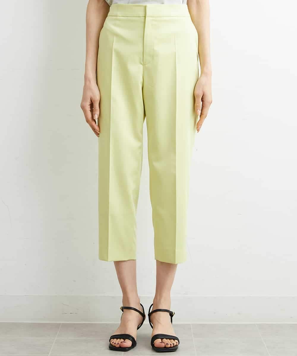 FMLGS46200 MICHEL KLEIN(ミッシェルクラン) サテンストレッチスリットパンツ イエロー(25)