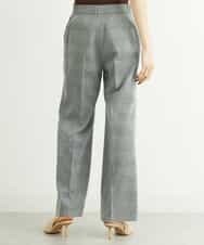 FMLGT27230 MICHEL KLEIN(ミッシェルクラン) [セットアップ対応]グレンチェックワイドパンツ ライトグレー(91)