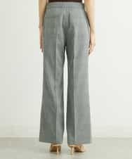 FMLGT27230 MICHEL KLEIN(ミッシェルクラン) [セットアップ対応]グレンチェックワイドパンツ ライトグレー(91)