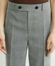 FMLGT27230 MICHEL KLEIN(ミッシェルクラン) [セットアップ対応]グレンチェックワイドパンツ ライトグレー(91)