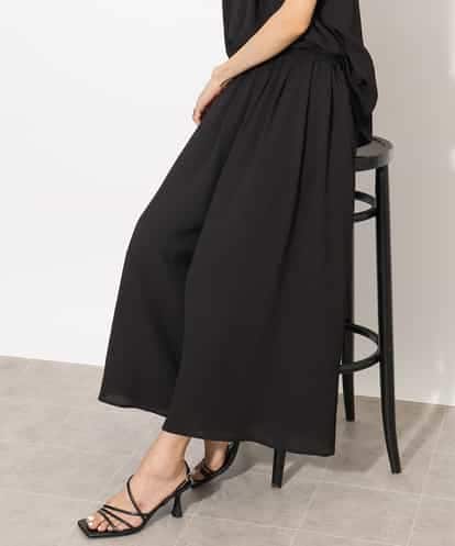 FMLHA04190 MICHEL KLEIN [セットアップ対応]楊柳ギャザーワイドパンツ