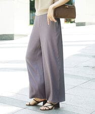 FMLHD02210 MICHEL KLEIN(ミッシェルクラン) [セットアップ対応]サテンワイドパンツ ベージュ