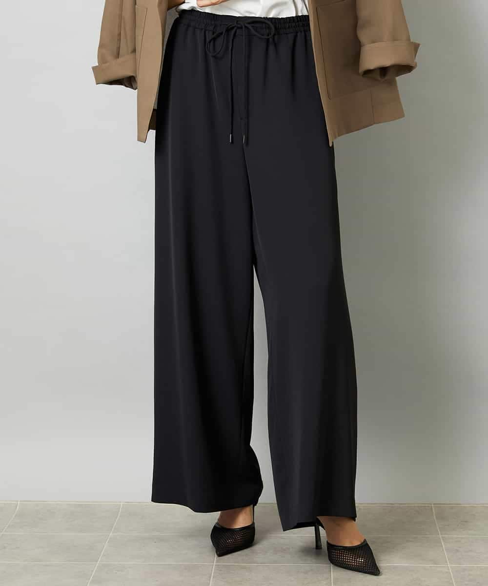 FMLHD02280 MICHEL KLEIN [リラックスボトム]ドローストリング ワイドパンツ
