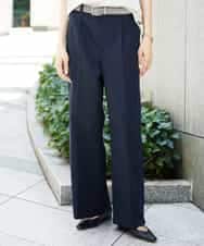 FMLHD03240 MICHEL KLEIN(ミッシェルクラン) ワンタックワイドパンツ ネイビー