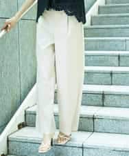 FMLHD03240 MICHEL KLEIN(ミッシェルクラン) ワンタックワイドパンツ ネイビー