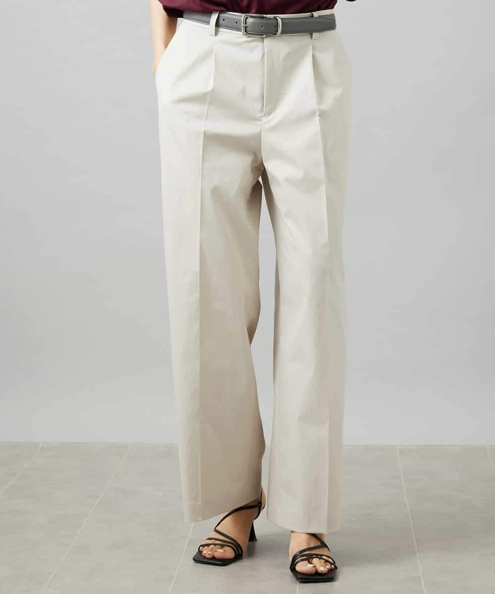FMLHD03240 MICHEL KLEIN(ミッシェルクラン) ワンタックワイドパンツ ネイビー