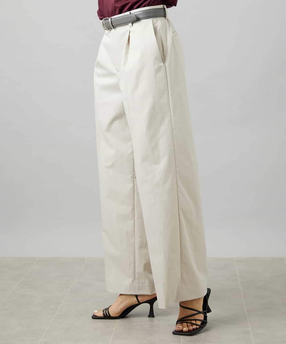 FMLHD03240 MICHEL KLEIN(ミッシェルクラン) ワンタックワイドパンツ ネイビー