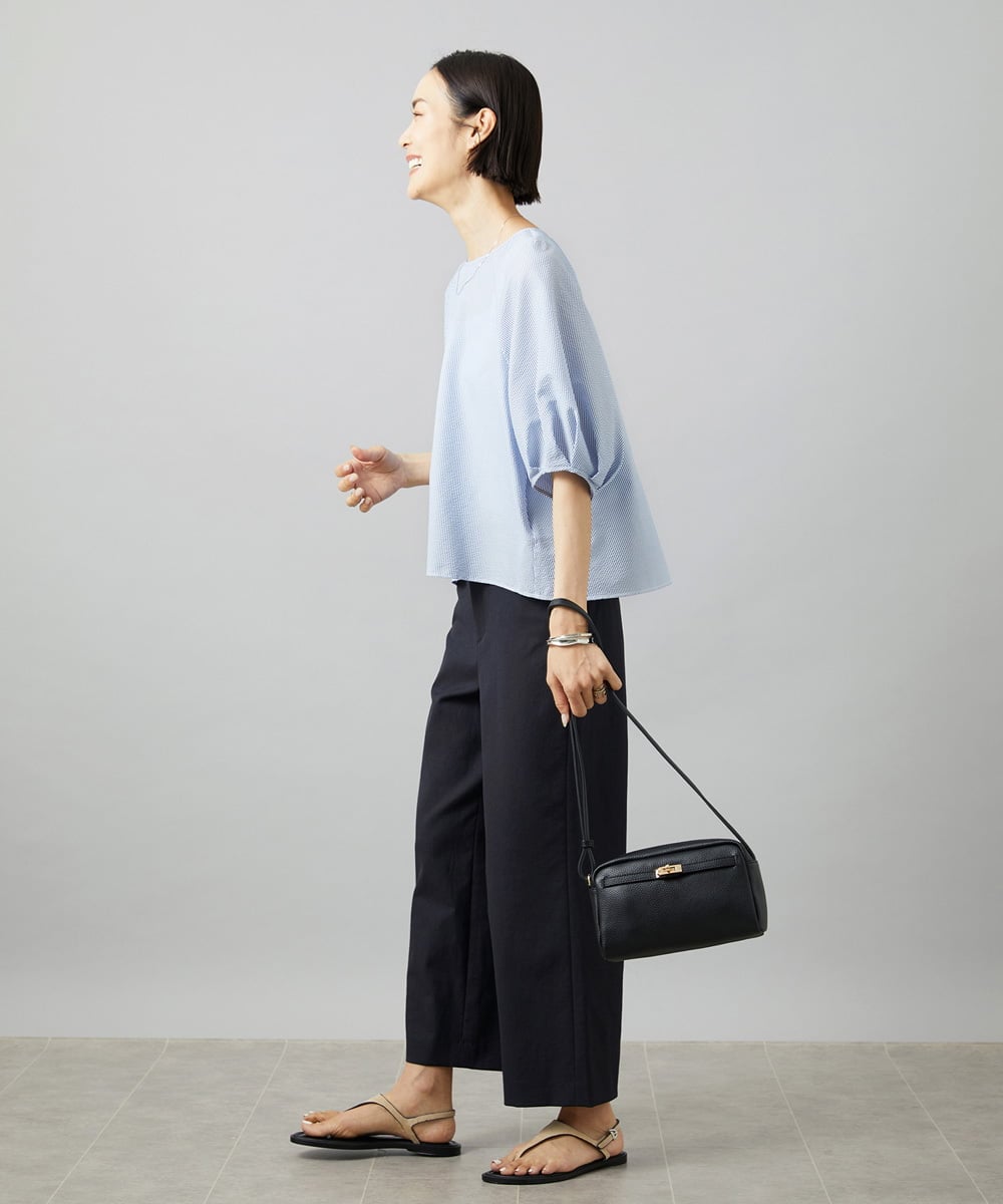 FMLHD17200 MICHEL KLEIN(ミッシェルクラン) [新色追加][定番人気]ドライストレッチワイドパンツ ベージュ
