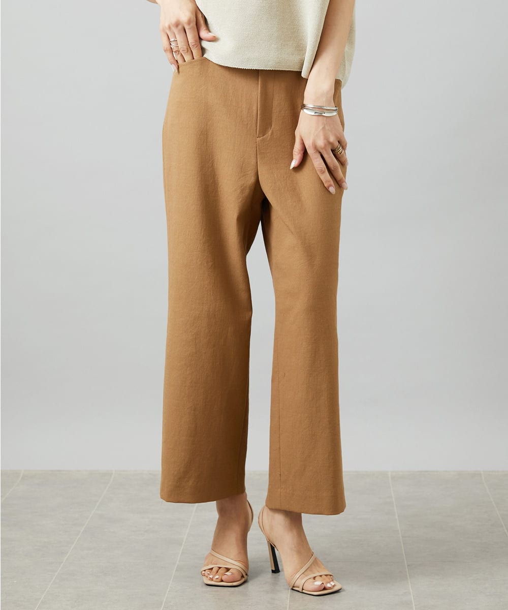 FMLHD17200 MICHEL KLEIN(ミッシェルクラン) [新色追加][定番人気]ドライストレッチワイドパンツ ベージュ