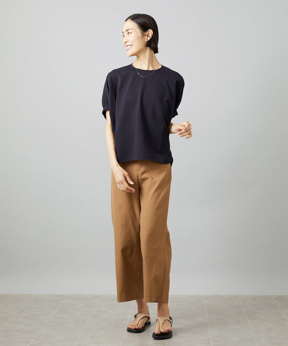 FMLHD17200 MICHEL KLEIN(ミッシェルクラン) [新色追加][定番人気]ドライストレッチワイドパンツ ベージュ
