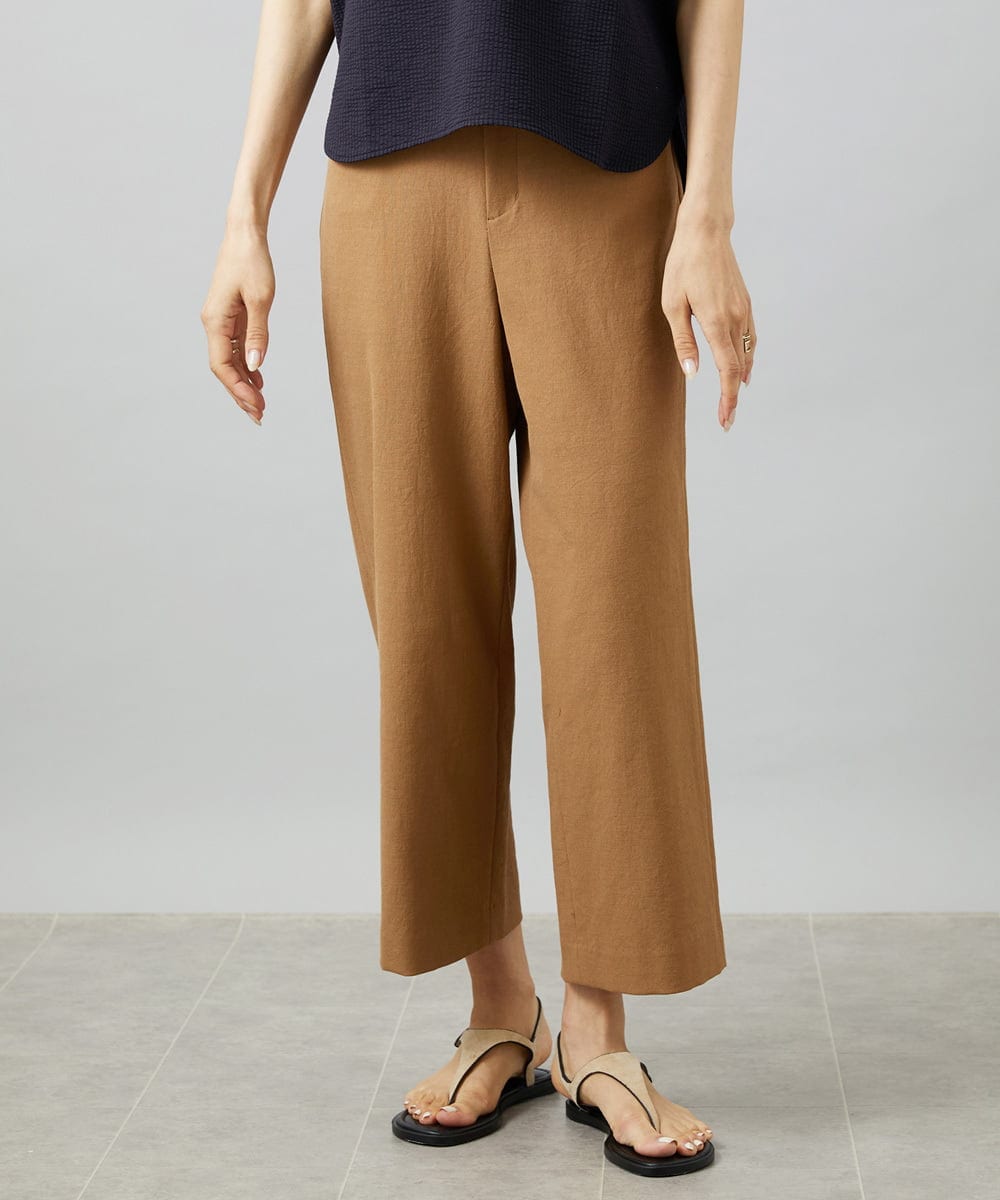 FMLHD17200 MICHEL KLEIN(ミッシェルクラン) [新色追加][定番人気]ドライストレッチワイドパンツ ベージュ