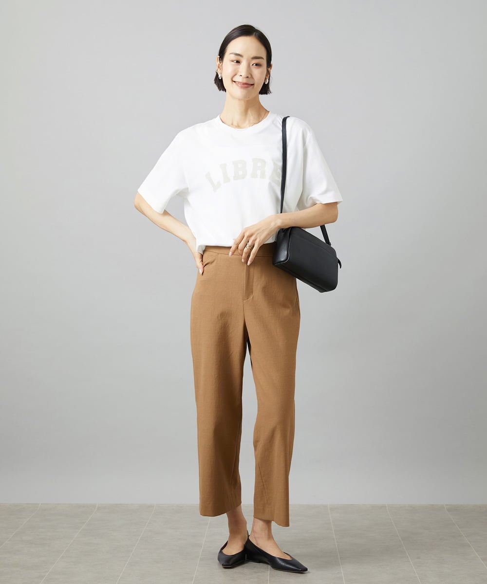 FMLHD17200 MICHEL KLEIN(ミッシェルクラン) [新色追加][定番人気]ドライストレッチワイドパンツ ベージュ