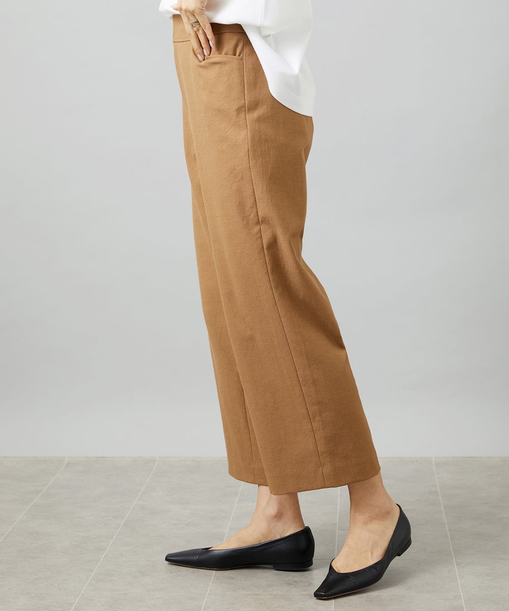 FMLHD17200 MICHEL KLEIN(ミッシェルクラン) [新色追加][定番人気]ドライストレッチワイドパンツ ベージュ