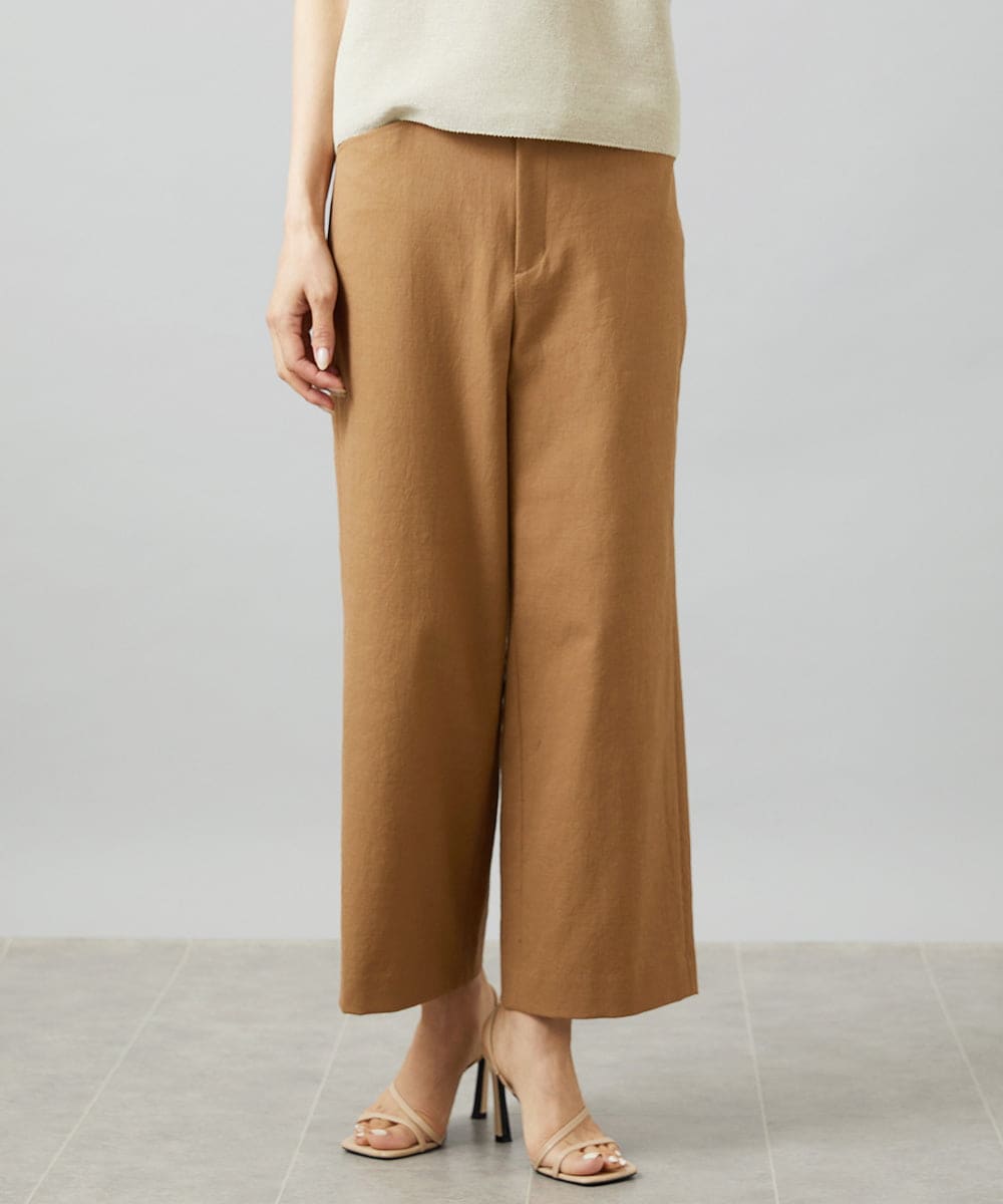 FMLHD17200 MICHEL KLEIN(ミッシェルクラン) [新色追加][定番人気]ドライストレッチワイドパンツ ベージュ