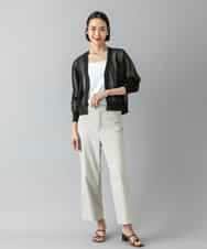 FMLHD17200 MICHEL KLEIN(ミッシェルクラン) [新色追加][定番人気]ドライストレッチワイドパンツ ベージュ