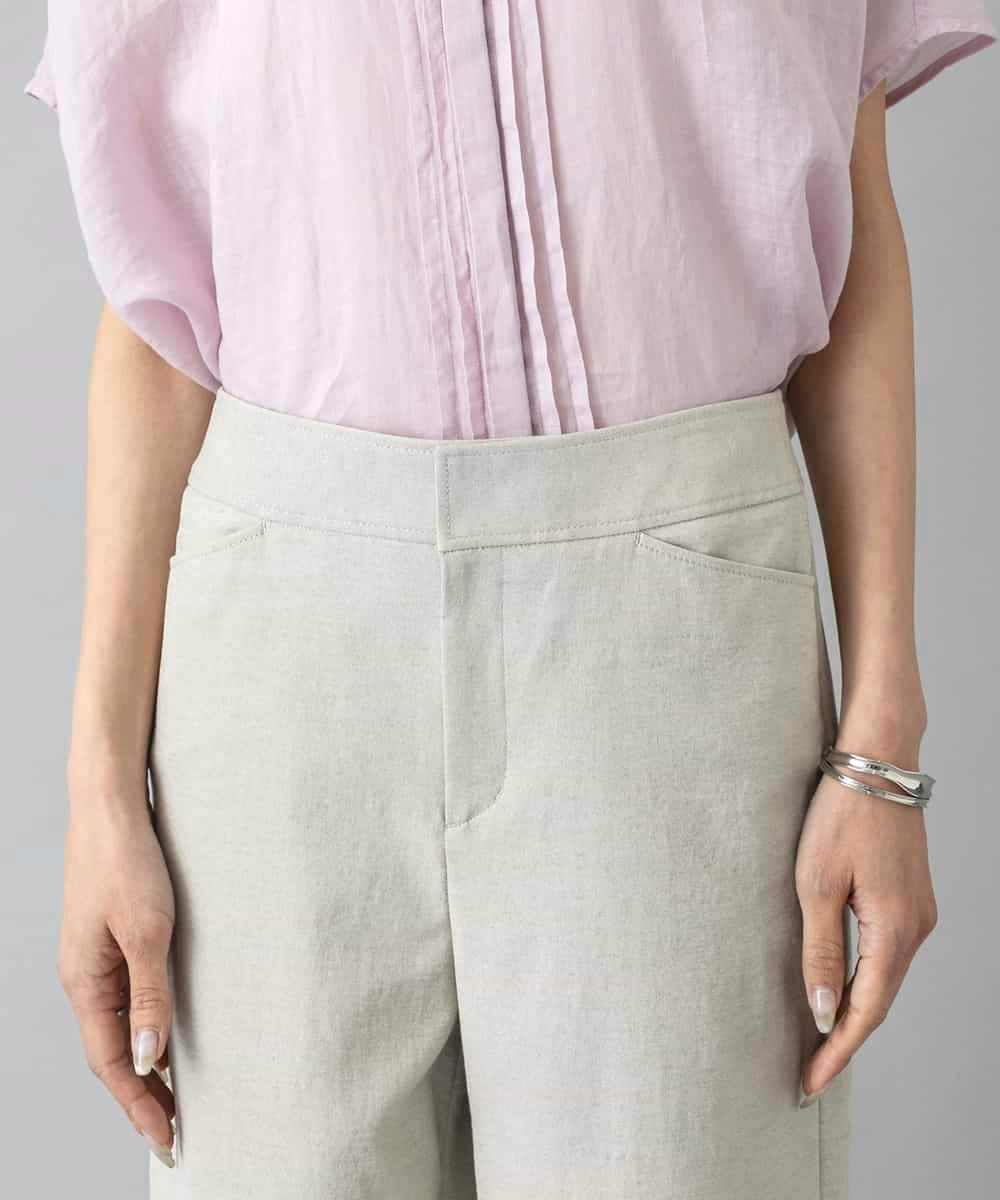 FMLHD17200 MICHEL KLEIN(ミッシェルクラン) [新色追加][定番人気]ドライストレッチワイドパンツ ベージュ