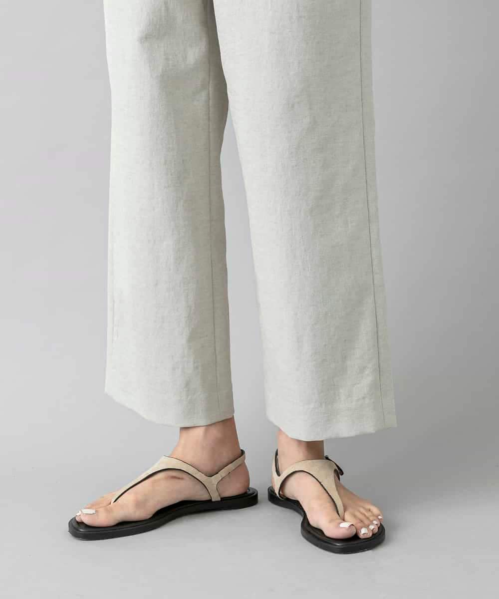 FMLHD17200 MICHEL KLEIN(ミッシェルクラン) [新色追加][定番人気]ドライストレッチワイドパンツ ベージュ