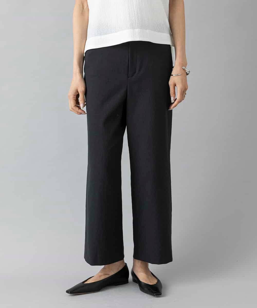 FMLHD17200 MICHEL KLEIN(ミッシェルクラン) [新色追加][定番人気]ドライストレッチワイドパンツ ブラック