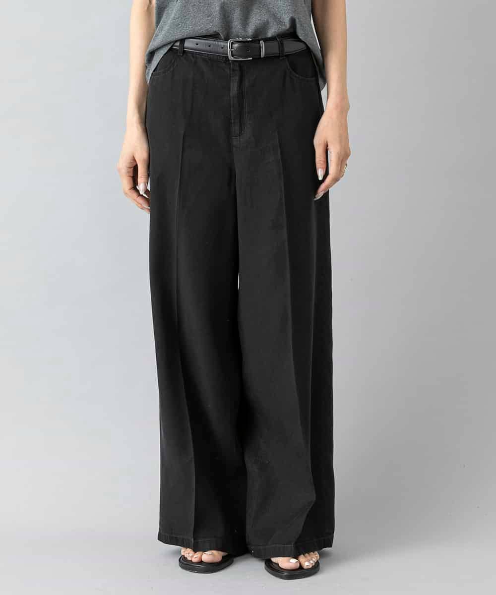 FMLHD18260 MICHEL KLEIN(ミッシェルクラン) ライトデニムパンツ ブラック