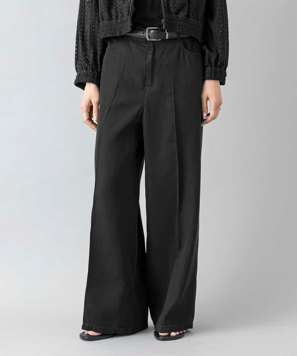 FMLHD18260 MICHEL KLEIN(ミッシェルクラン) ライトデニムパンツ ブラック