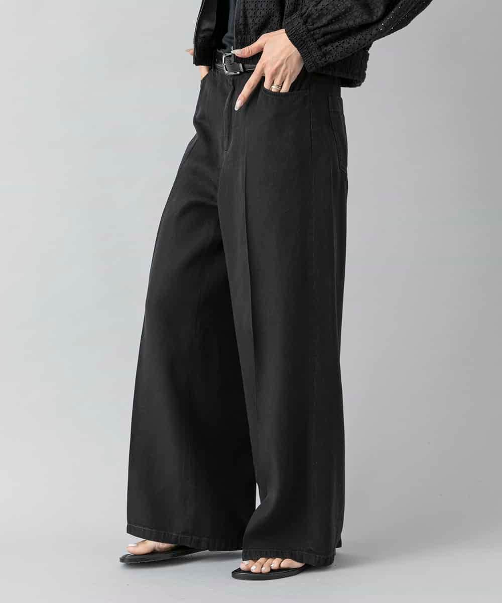 FMLHD18260 MICHEL KLEIN(ミッシェルクラン) ライトデニムパンツ ブラック