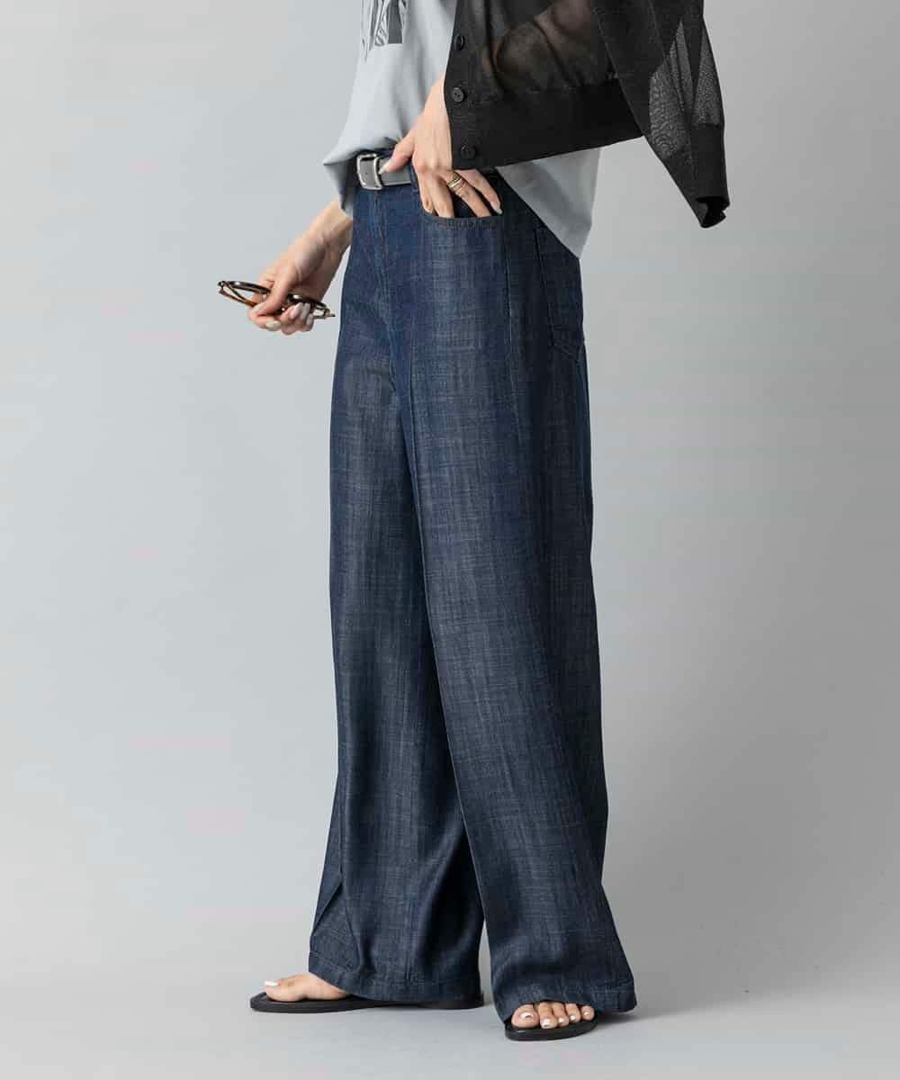 FMLHD18260 MICHEL KLEIN(ミッシェルクラン) ライトデニムパンツ ブラック