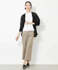 FMLHV50200 MICHEL KLEIN(ミッシェルクラン) リヨセルデニムセミワイドパンツ グレージュ(92)