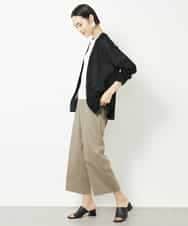 FMLHV50200 MICHEL KLEIN(ミッシェルクラン) リヨセルデニムセミワイドパンツ グレージュ(92)