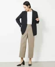 FMLHV50200 MICHEL KLEIN(ミッシェルクラン) リヨセルデニムセミワイドパンツ グレージュ(92)