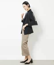 FMLHV50200 MICHEL KLEIN(ミッシェルクラン) リヨセルデニムセミワイドパンツ グレージュ(92)