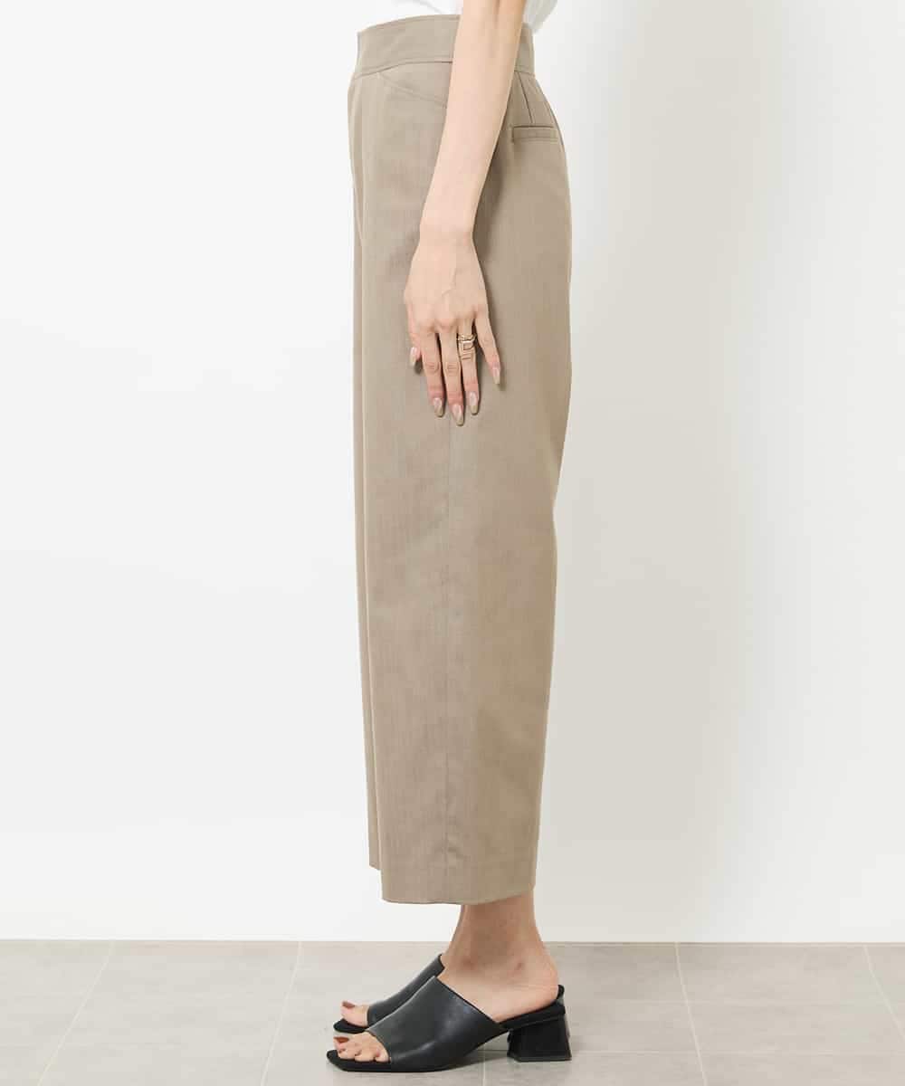FMLHV50200 MICHEL KLEIN(ミッシェルクラン) リヨセルデニムセミワイドパンツ グレージュ(92)